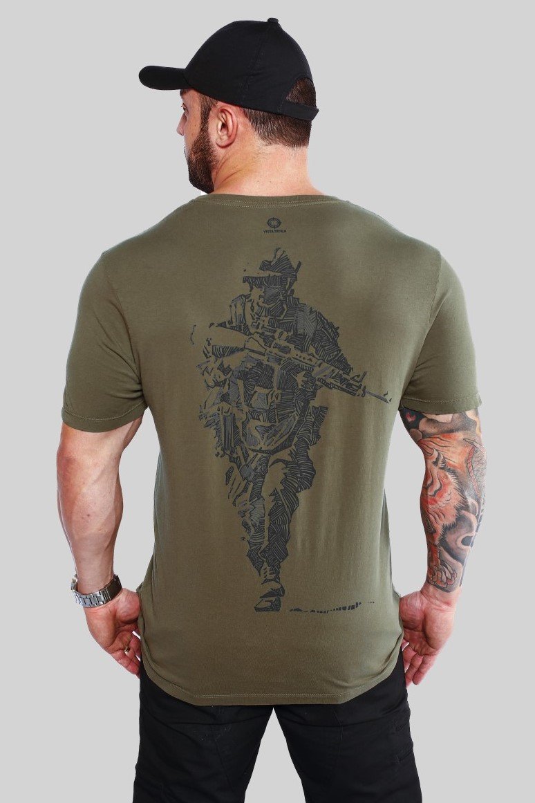 Camiseta - Vista Tática - VERDE Oliva - SOLDADO