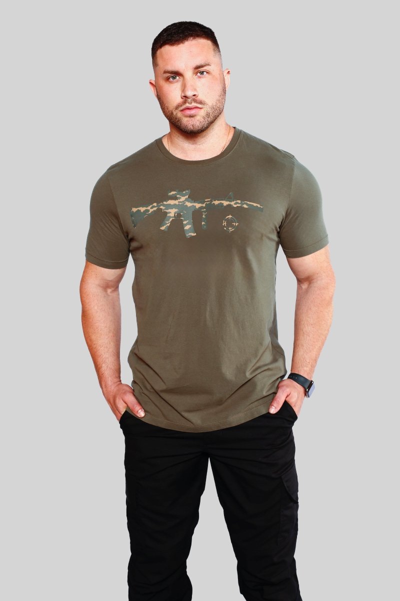 Camiseta - Vista Tática - Oliva - FUZIL CAMUFLADO - 144VST
