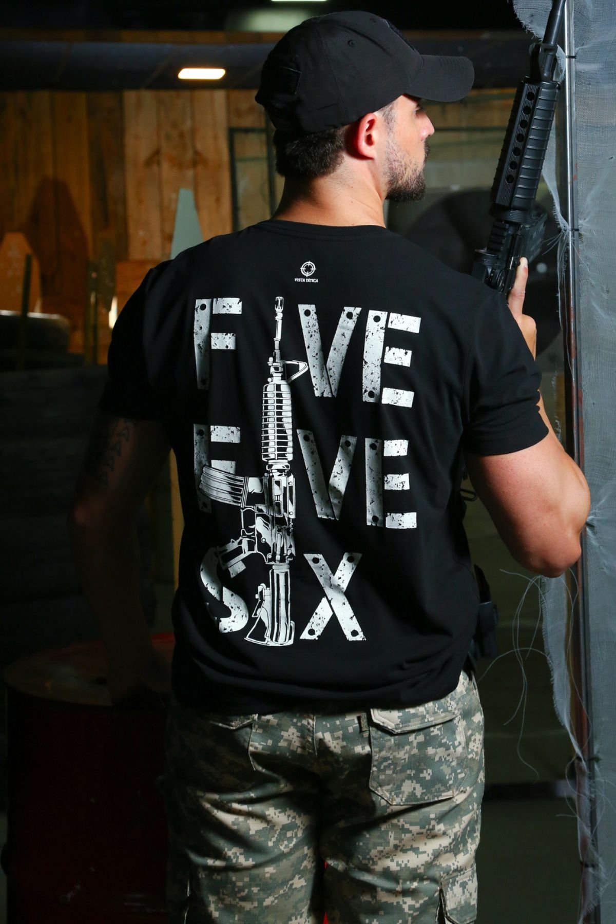 Camiseta - Vista Tática - Preta - FIVE FIVE SIX - 128VST
